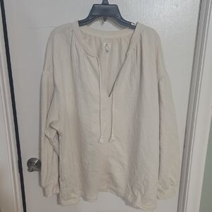 Aerie Cream Hoodie Sweatshirt for Women
